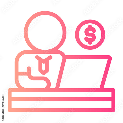 businessman gradient icon