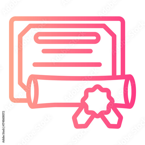 certification gradient icon