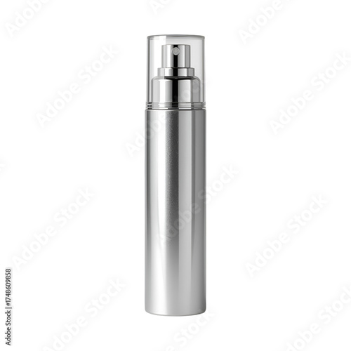 metal flask isolated on white