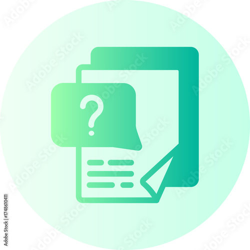 questionnaire gradient icon