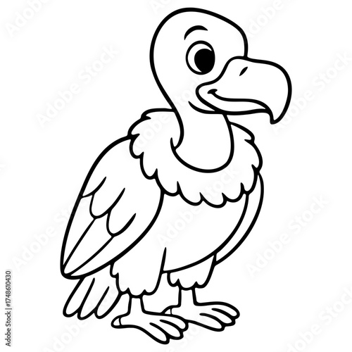 ilustracion lineal de animales del perú, condor peruano
