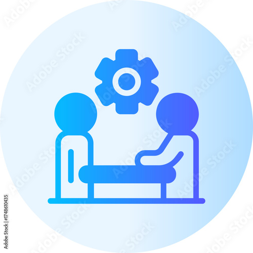 teamwork gradient icon