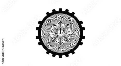 Clockwork mechanism featuring intricate internal gears and circular patterns isolated on a plain white background suitable for use in concepts regarding time management or complex planning.