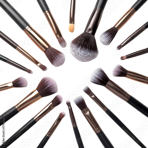 set of makeup brushes