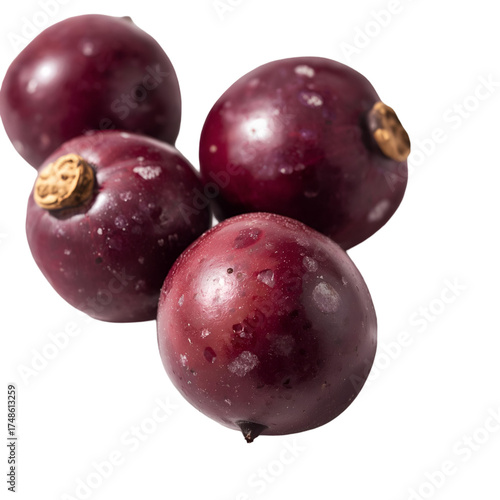 plums isolated on white