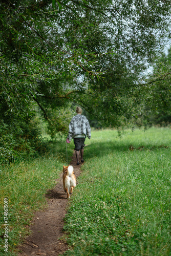 girl with dog