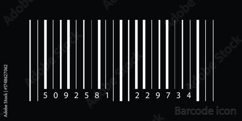 Simple fake bar code. Barcode icon.Bar code for web design Vector. scanning a product or item vector.eps