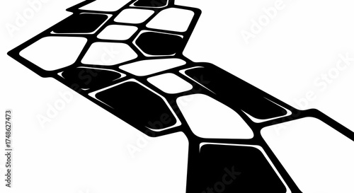 Modern abstract geometric pattern creates dynamic visual interest and adds a contemporary touch to any design project or presentation