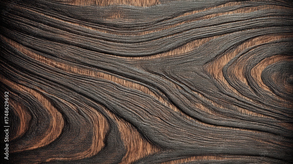 Obraz premium Unique Wooden Texture Highlighting Natural Grain Patterns and Rich Colors in a Close-Up View