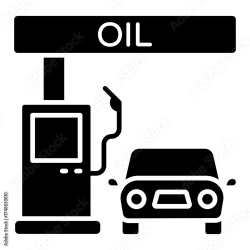 Premium download icon of car fueling 