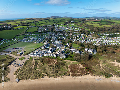 Drone view of Port Eynon