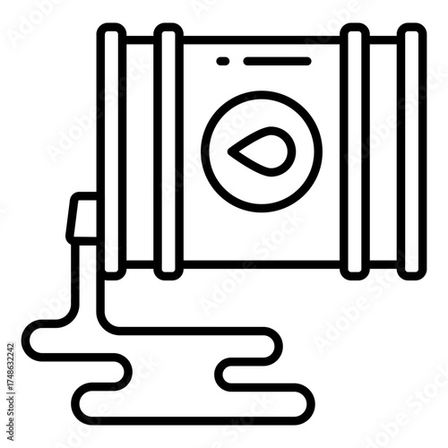 A creative design icon of oil spill