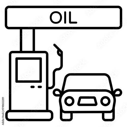 Premium download icon of car fueling 