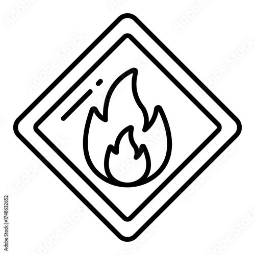 An icon design of flame burning 
