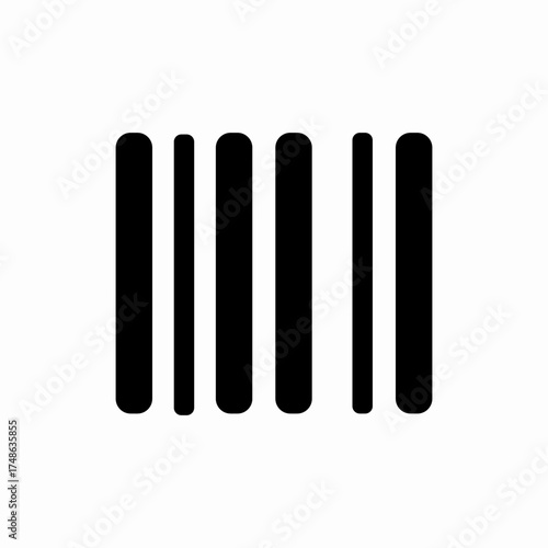 bar code icon sign vector