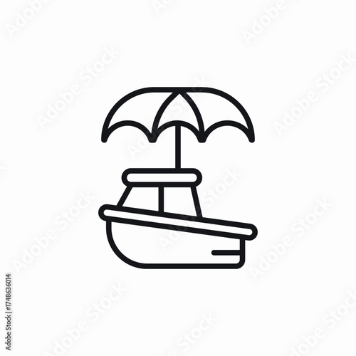 boat yacht insurance icon sign vector