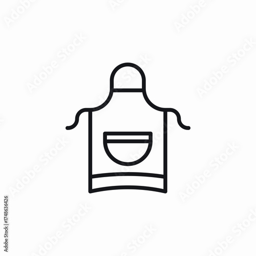 kitchen apron icon sign vector