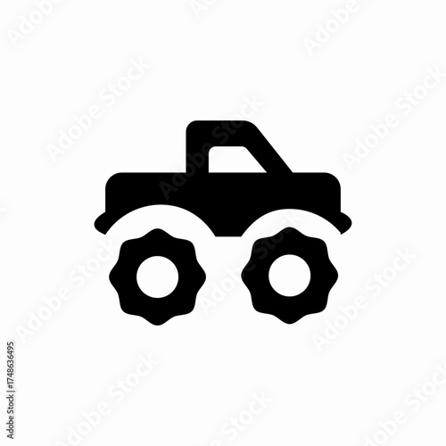 monster truck icon sign vector