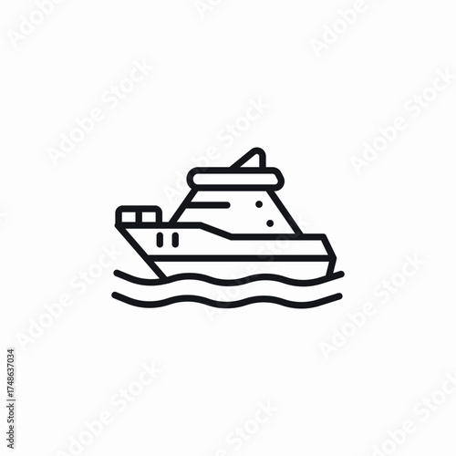 yacht boat icon sign vector