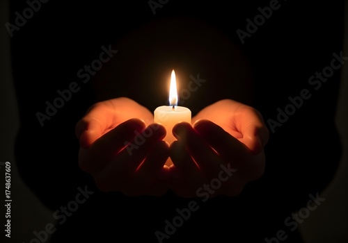 Wallpaper Mural Solitary Flame on Christmas Eve Torontodigital.ca