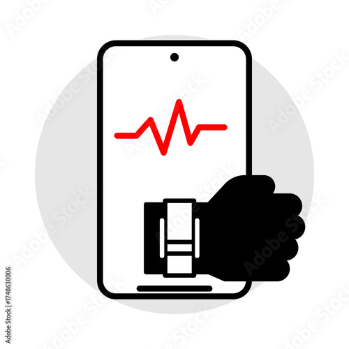Robotic Surgery Icon, Surgical robots, Medical robotics, Robotic-assisted surgery, Advanced surgical techniques, and Minimally invasive surgery. Vector illustration.