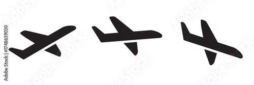 Airplane Taking Off Vector Icon — Flight Symbol, Aviation Transport, Travel Departure Illustration