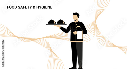 Restaurant Server Presenting Food Under Cloches Illustrating Food Safety And Modern Restaurant