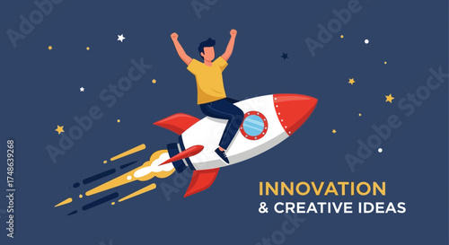 Rocket Ride To Celebrate New Innovation And Creative Ideas With Success