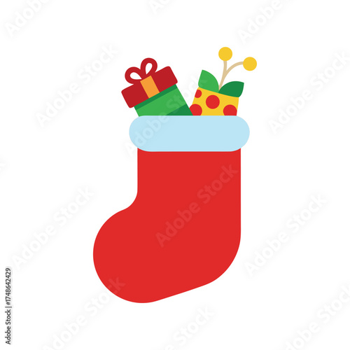 christmas stocking with gifts