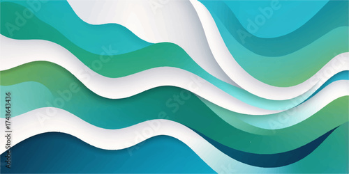 Abstract blue wave vector background for web banner or colorful texture pattern design template