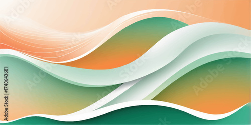 Abstract colorful wave vector illustration background with curve lines and vibrant color pattern for web banner design