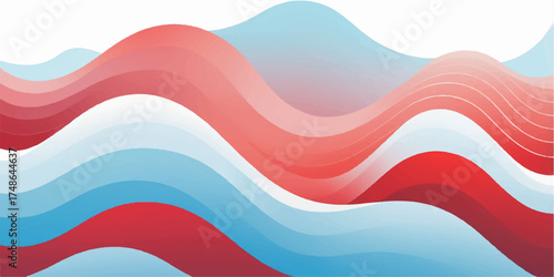 Abstract colorful wave pattern design illustration for a vibrant summer nature backdrop