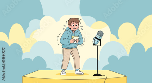 Stage Fright: Depicting The Anxious Emotions Of Delivering A Speech Before An Audience