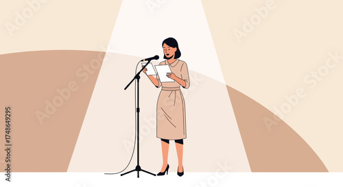 Stage Presence: Presenting Public Information Under the Spotlight, Professional Woman