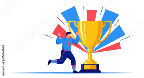Success Celebration: A Champion's Triumph, Achieving Goals, Award Ceremony, Victory