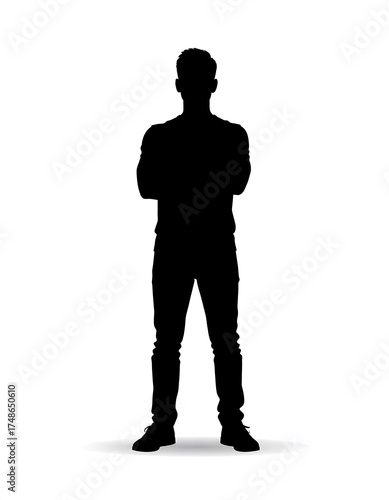 Silhouette of a standing man