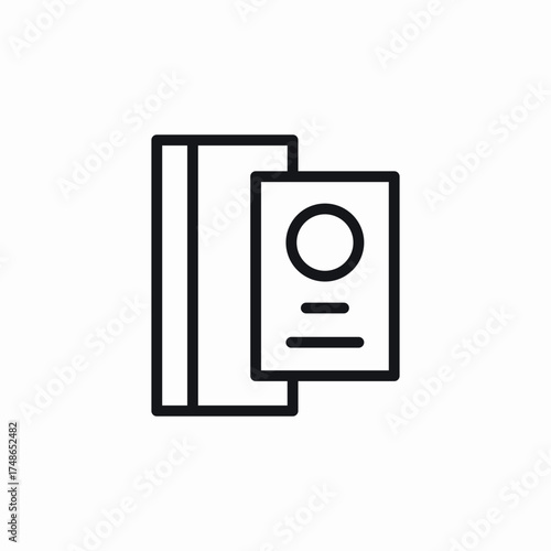 passport control icon sign vector