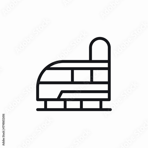 train tunnel icon sign vector