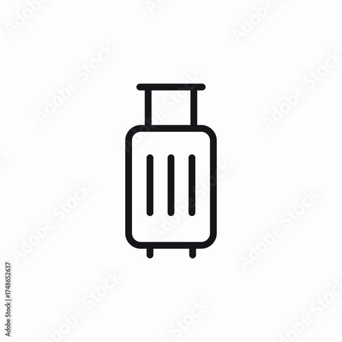 travel luggage icon sign vector