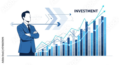 Successful Investment Charts Representing Business Growth and Financial Achievements