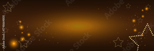 Golden star made of sparkling gemstones and crystals on a glowing background. Luxury light design for celebration, jewelry, and festive decoration concepts