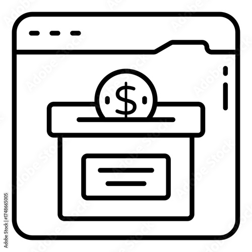 Trendy vector design of online donation