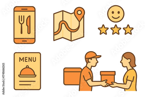 Online food delivery service connects customers with restaurants for convenient meals at home