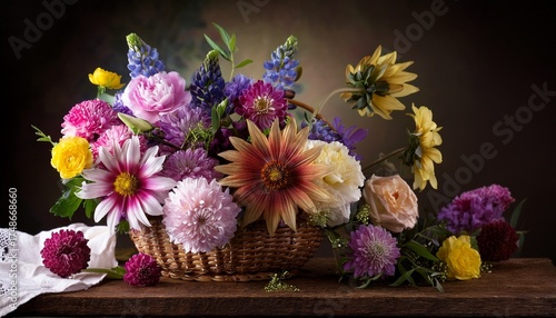 Fine Art Still Life Of Flowers