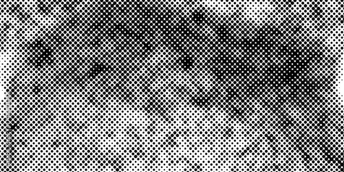 Abstract overlay monochrome dotted pattern halftone black dot texture pop art template white background, modern dotted futuristic backdrop black and white seamless pattern geometric dots background.