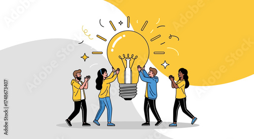 Teamwork Illuminating New Ideas: A Collaborative Approach to Innovation and Bright Concepts