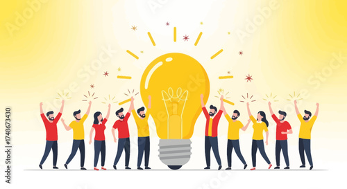 Teamwork Illuminating Creative Thought And Vision With a Massive Idea Lightbulb Display
