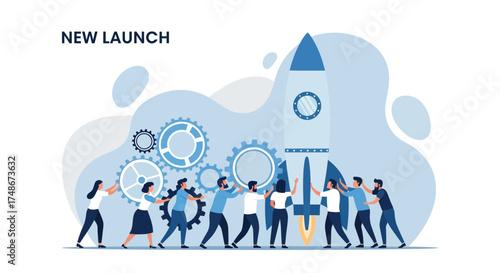 Teamwork Propelling Rocket Launch: A Collaborative Vision For Achieving New Heights In Business