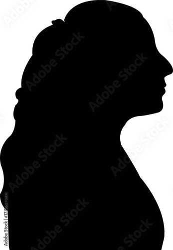 a woman head silhouette vector