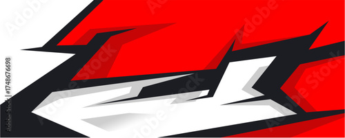 Sport car racing  decal wrap design vector. Graphic abstract stripe racing background kit designs for vehicle, race car, rally and livery